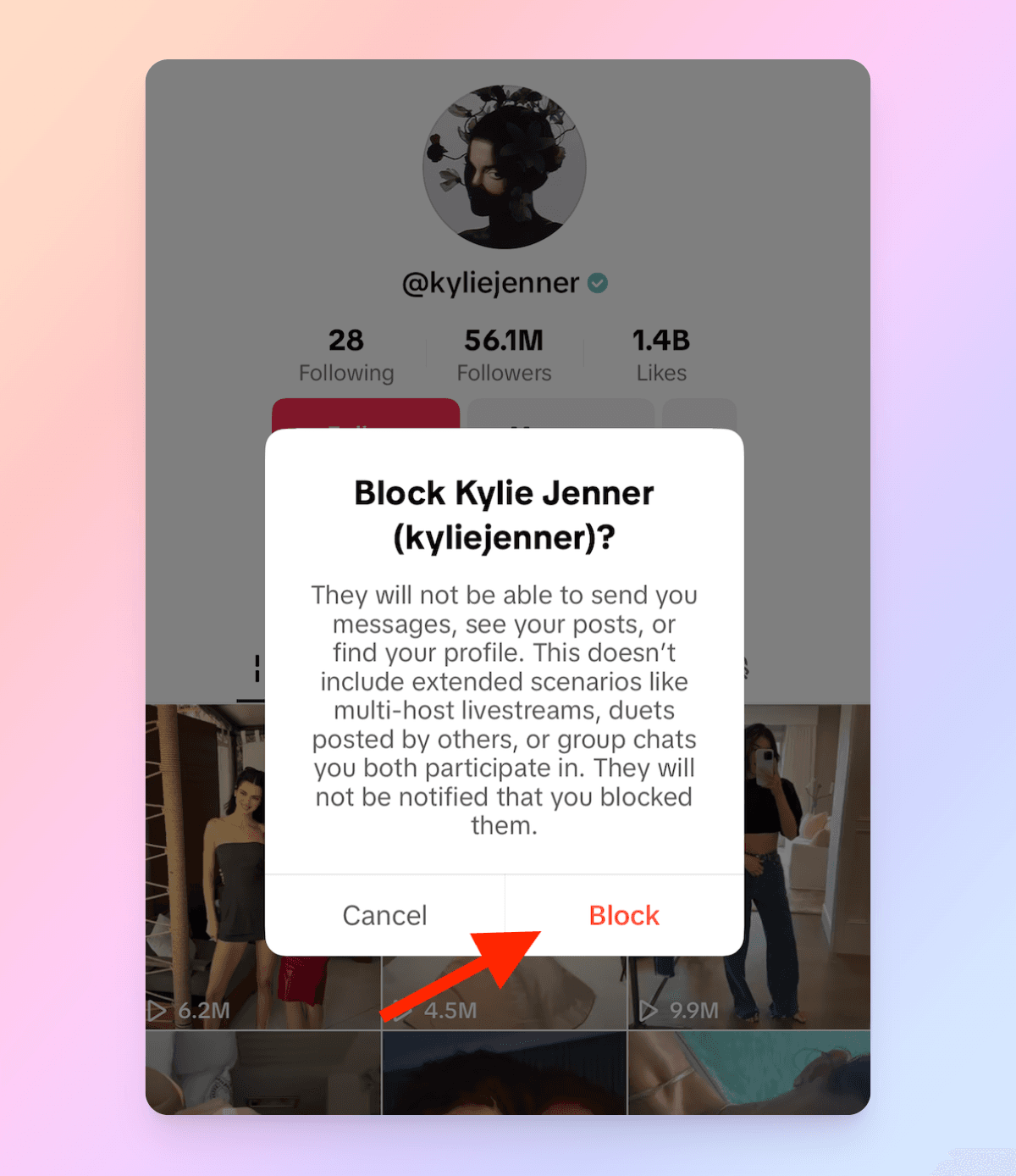 Confirm the Block image
