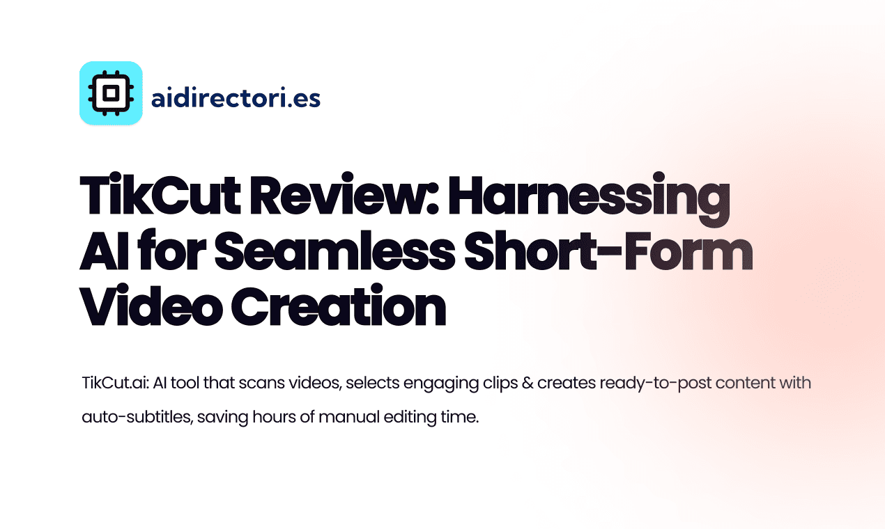 TikCut Review: Harnessing AI for Seamless Short-Form Video Creation image